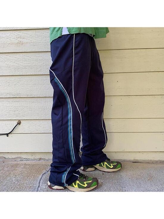Other - lightweight striped blue and white windbreaker pants. Wide leg opening. Size